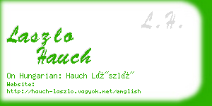 laszlo hauch business card